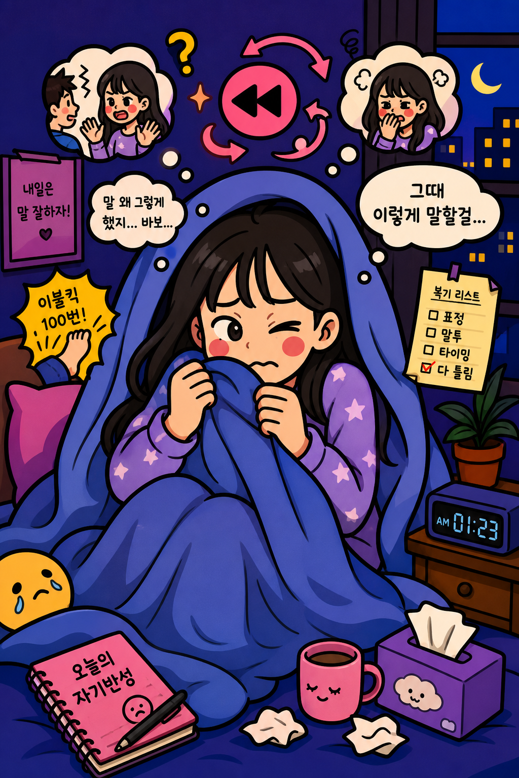 이불킥 곱씹 복기러 🛌