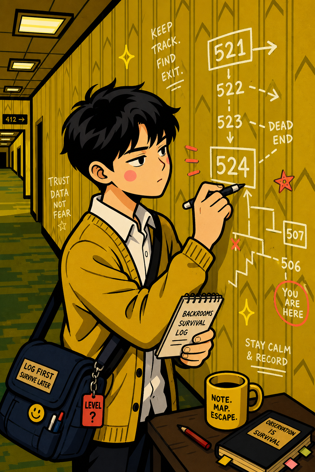벽에 지도 그리는 기록관 🗺️