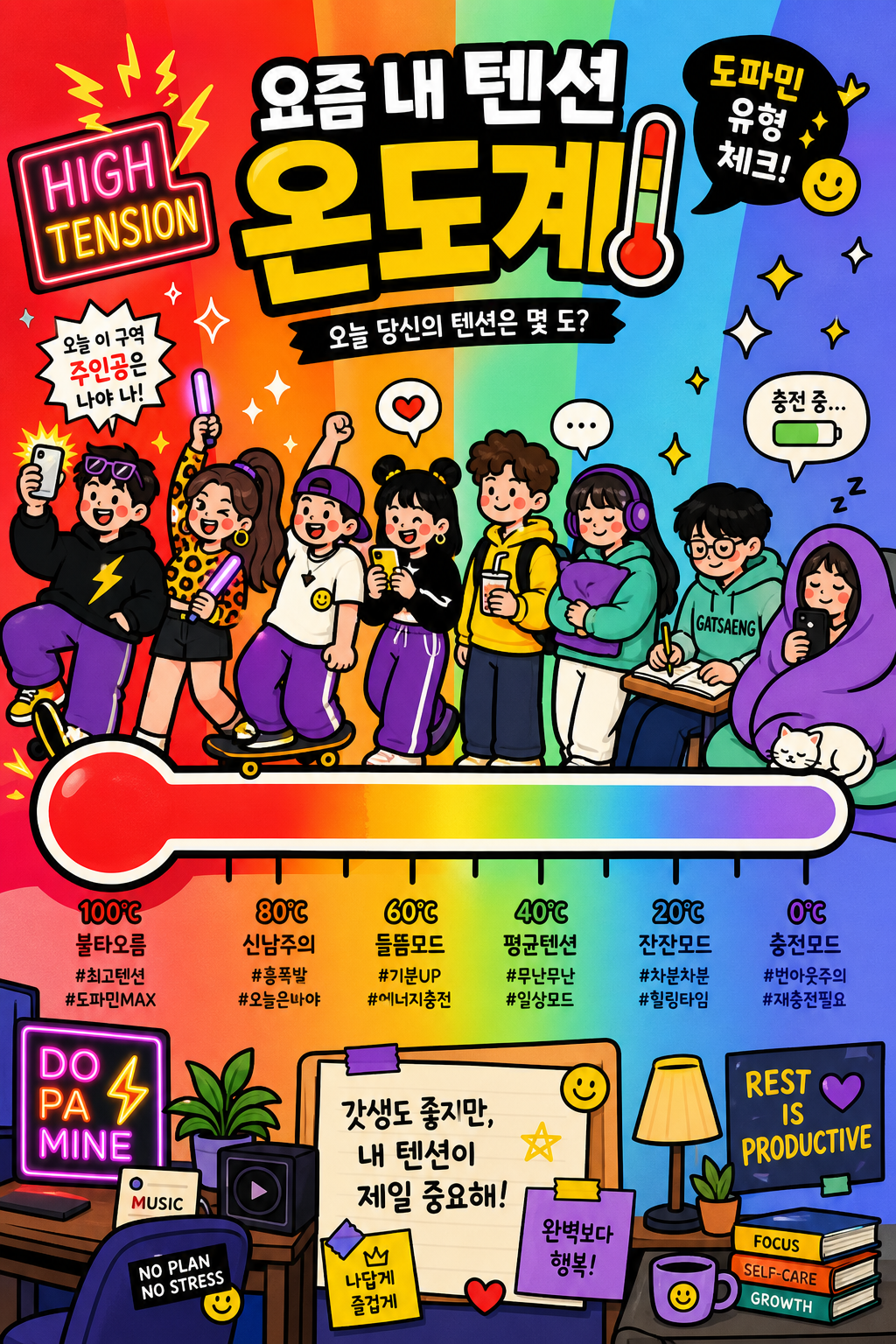 요즘 내 텐션, 솔직히 몇 도? 🌡️