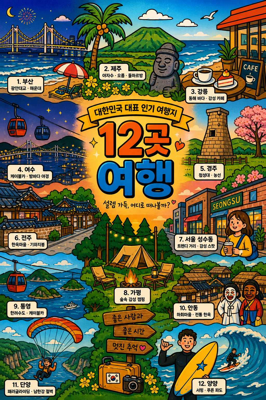 나랑 찰떡인 국내 여행지는? ① 인기 여행지 편