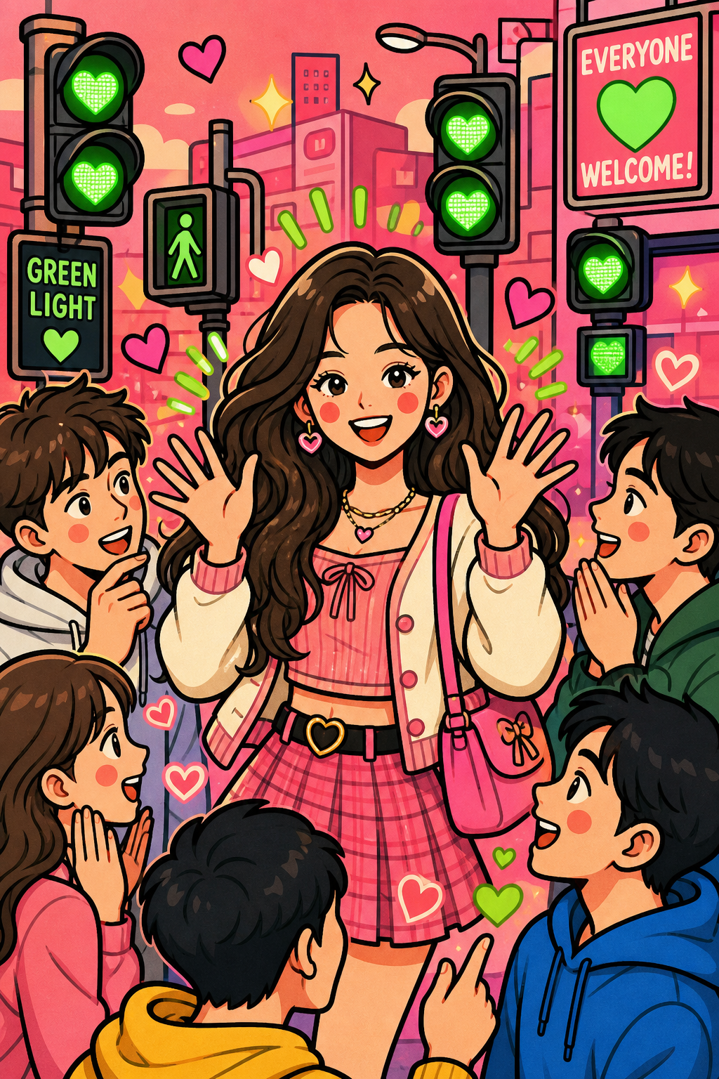 그린라이트 살포 인싸녀 🚦