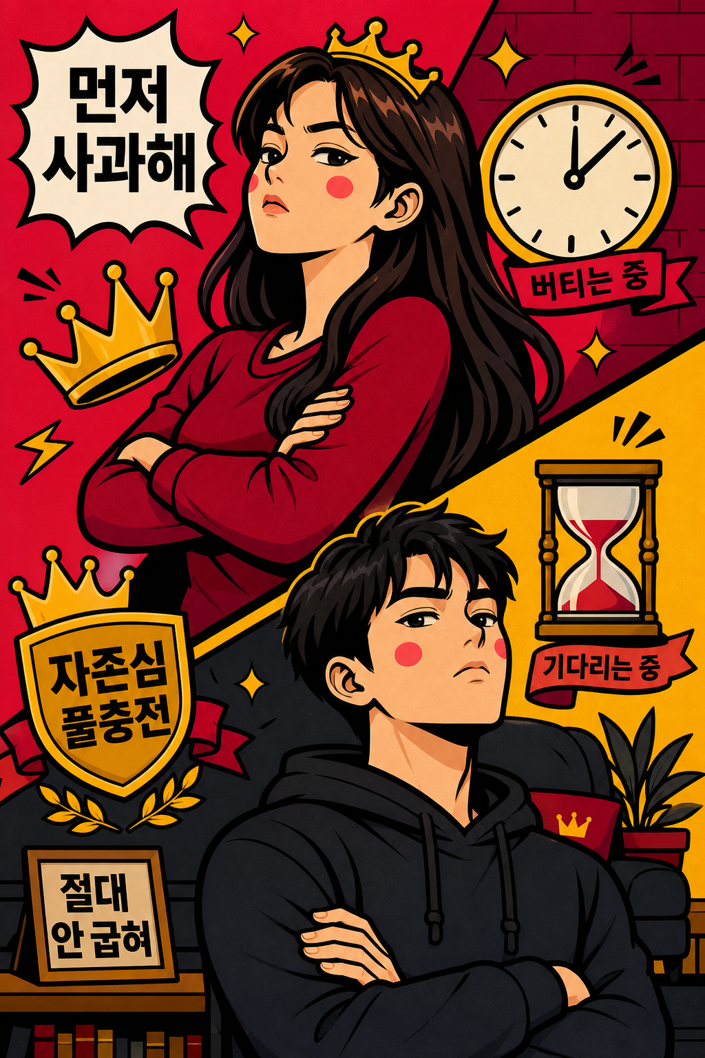 먼저 사과 기다리는 자존심러 🙅