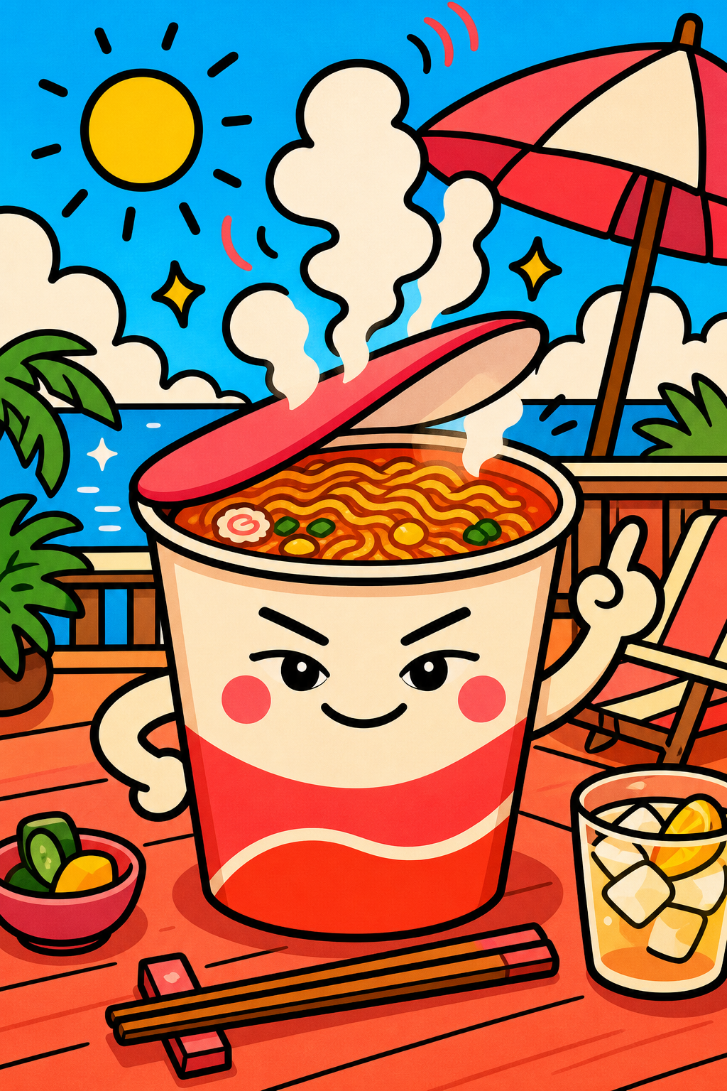반전 뜨거움 여름 컵라면 🍜