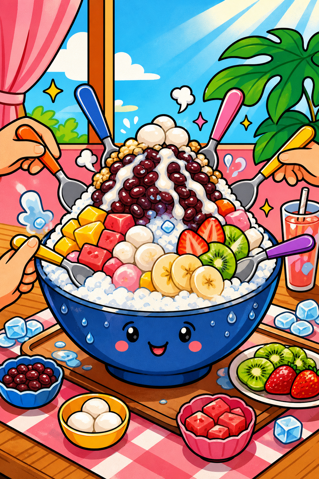 다 나눠먹는 팥빙수 🍧