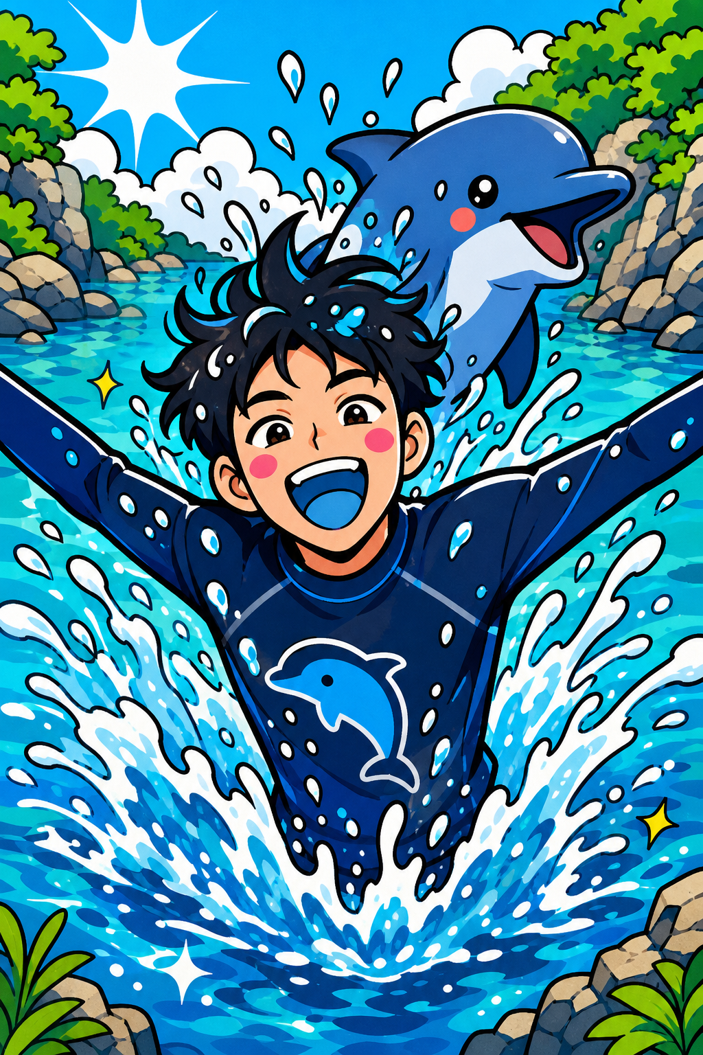 물 만난 돌고래 🐬