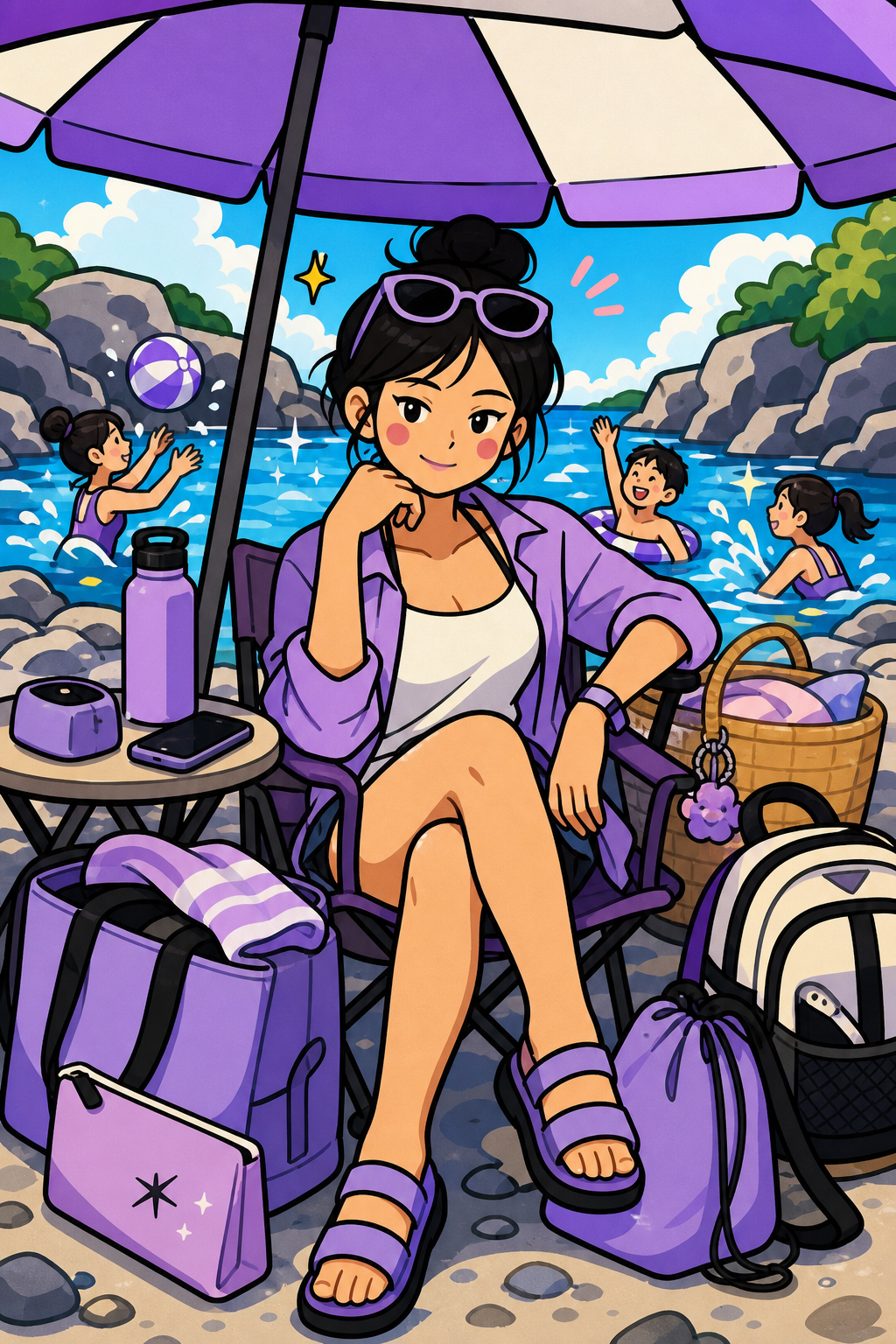 파라솔 짐 지킴이 ⛱️